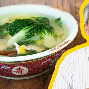 😊  Dad’s SOOTHING Bok Choy Soup (白菜猪肉汤)!