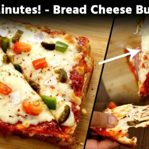 Cheese Burst BREAD PIZZA – EASY 20 Minute Recipe Dominos Like Taste! – CookingShooking