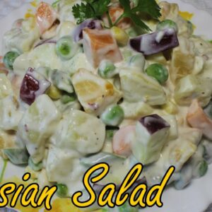 Russian Salad Recipe | Vegetarian Salad Recipes | Yummy Russian Salad | Kanak’s Kitchen