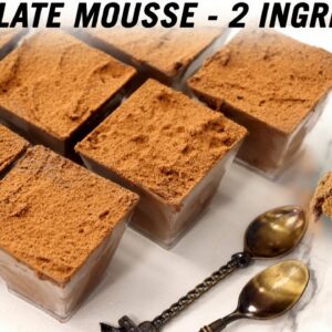 Chocolate Mousse Recipe – 2 Ingredient – 15 Minute Quick Dessert – CookingShooking