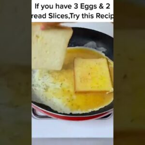 if you have 3 eggs and 2 bread slices , try this recipe #egg #slice #cookingfood #shortvideo