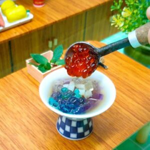 Easy Miniature Purple jelly Noodles With Aloe Vera Juice Recipe / Miniature Aloe Vera Juice