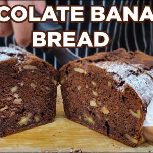Best Chocolate Banana Bread Recipe | How to Bake Chocolate Banana Bread by Lounging with Lenny