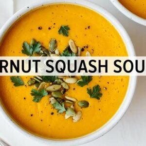 BUTTERNUT SQUASH SOUP | how to make roasted butternut squash soup
