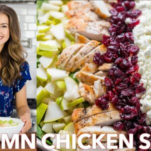 Healthy Autumn Chicken Salad Recipe + Easy Salad Dressing