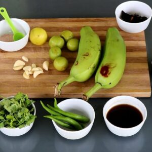 Dhaka Kacha kola vorta –  Raw Green Banana Salad Recipe – Dhaka Street Food Recipe