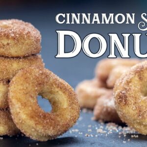 Baked Mini Cinnamon Sugar Donuts – No Yeast No Eggs Donuts