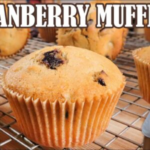 Fast and Easy Muffins with Cranberries | Muffins Recipe by Lounging with Lenny
