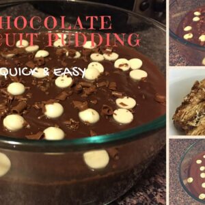 Chocolate biscuit pudding- No bake, quick & easy