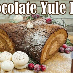 Buche De Noel Recipe | Chocolate Yule Log Cake by Lounging with Lenny