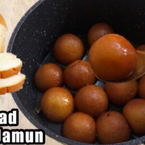 10 Minutes Recipe – Instant Bread Gulab Jamun with Only 2 Ingredients 🙂