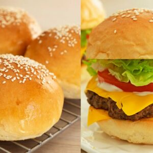 🍔🍔 NO KNEAD Burger Buns Recipe ｜Overnight Version