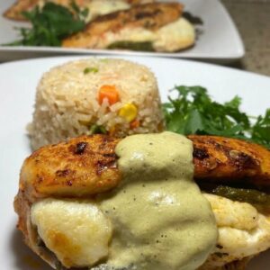 HOW TO MAKE STUFFED CHICKEN | POBLANO PEPPER & CHEESE |