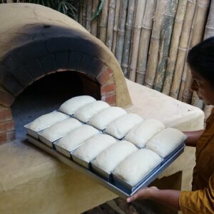 Village Bread Recipe ❤ She is baking Milk Breads in a Traditional Wood Fired Oven in my Village