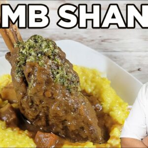 Braised Lamb Shanks with Risotto Alla Milanese | The Best Italian Dishes by Lounging with Lenny