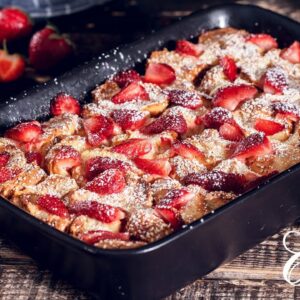 Easy Strawberry Bread Pudding – Summer Bread Pudding Recipe