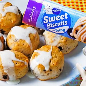 New Pillsbury Blueberry Sweet Biscuits with Icing