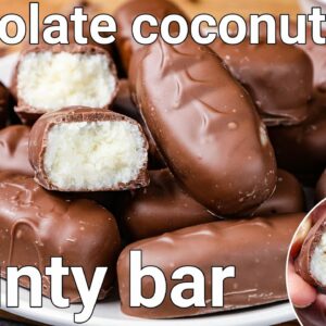 homemade bounty chocolate bar recipe for kids – just 4 ingredients | chocolate bounty coconut bars