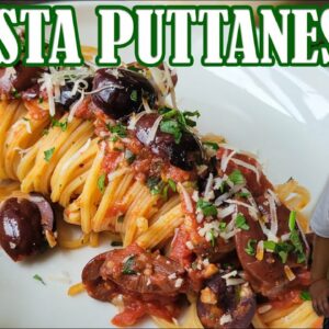 Pasta Puttanesca | Popular Italian Pasta Dish by Lounging with Lenny