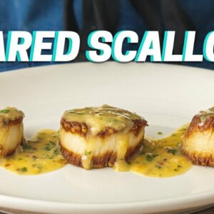 SEARED SCALLOPS WITH SCAMPI RECIPE (Best Way to Cook Scallops)