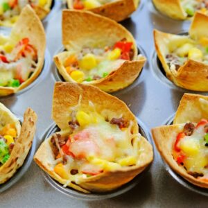 Crispy Tortillas Cups with Beef and Vegetable ｜Easy Recipe For Dinner Party