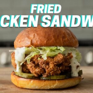 FRIED CHICKEN SANDWICH RECIPE (with Potato Bun and Buttermilk Ranch)