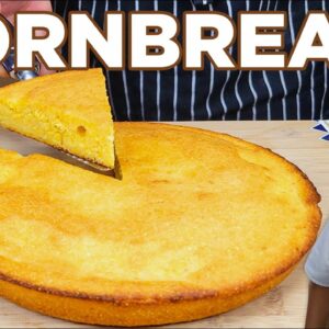 How to Make Cornbread in Cast Iron Skillet | Easy Bread Recipe by Lounging with Lenny