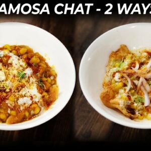 Samosa Chaat Recipe – 2 Ways Hot Ragda Samosa & Cold Chat – CookingShooking