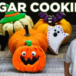 Cute Sugar Cookies for Halloween | How to Decorate Sugar Cookies Part II by Lounging with Lenny