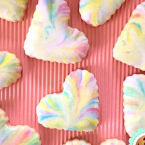 Marble cookies using royal icing