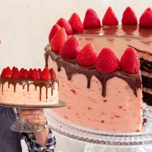 The MOST AMAZING Chocolate Strawberry Cake Recipe Ever!