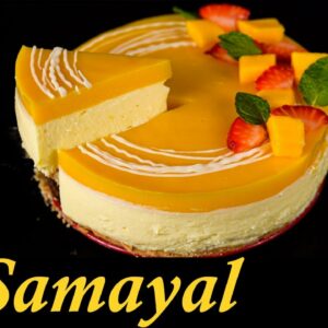 Mango Jelly Cake | Mango Cheesecake Recipe in Tamil | Homemade Cream Cheese from Milk