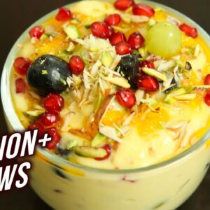 Fruit Custard Recipe – How To Make Fruit Custard At Home – Dessert Recipe – Fruit Custard – Ruchi