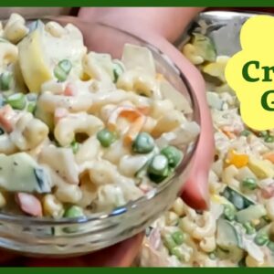 A Macaroni Salad Recipe with Cream Cheese & Mayo Dressing