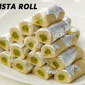 Kaju Pista Roll Recipe – Halwai Style Sweet for Diwali CookingShooking