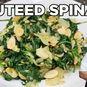 How to Cook Easy Spinach Side Dish | Best Sauteed Spinach Recipe by Lounging with Lenny