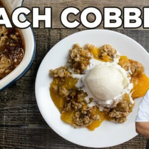 How to Make Peach Cobbler | Easy Peach Dessert Recipe by Lounging with Lenny