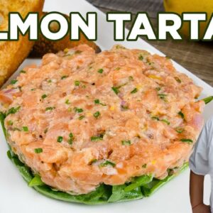 How to Make the Best Salmon Tartare | Easy Salmon Appetizer Recipe by Lounging with Lenny