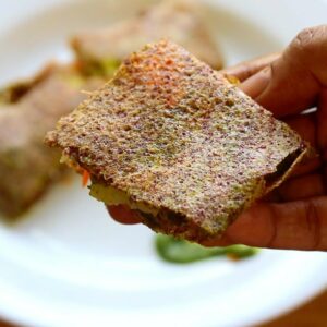 Ragi Sandwich Recipe – Bombay Style Sandwich Without Bread – Gluten Free Ragi Dosa Sandwich Recipe