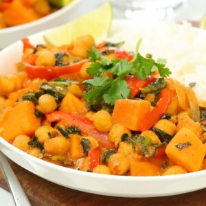 Red Thai Curry with Sweet Potatoes & Chickpeas | Healthy 30 Minute Meals