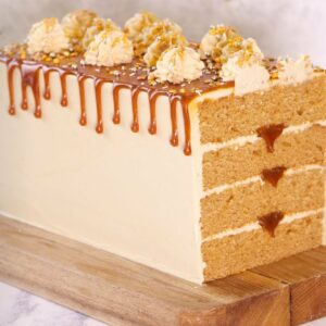 EPIC Salted Caramel Rectangular Loaf Cake! | Recipe & How To | Cupcake Jemma