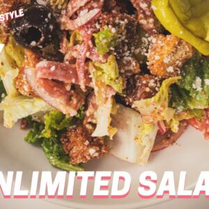 SALAD AND BREADSTICKS! | Olive Garden Style Unlimited Salad and Breadsticks