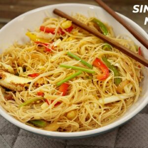 Singapore Rice Noodles – Restaurant Cafe Singaporean Style Recipes – CookingShooking