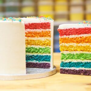 How to make the Best Ever Rainbow Cake | Cupcake Jemma
