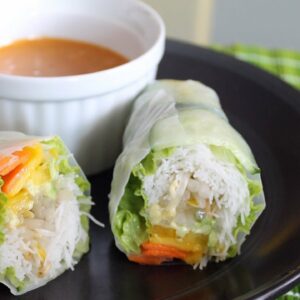 How To Make Salad Rolls | Mango filling with Spicy Peanut Sauce Recipe