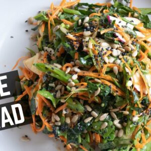 KALE SALAD RECIPE | Kale with Pickled Ginger and Sesame Ginger Dressing
