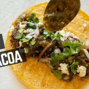 BEEF BARBACOA TACOS | Shredded Beef Tacos with Roasted Tomatillo Salsa | The Taco Series Pt 1