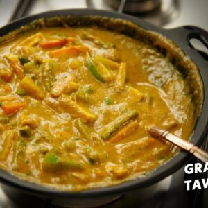Easy Tawa Mix Veg Gravy Sabji Lunch Recipe – Restaurant Style CookingShooking