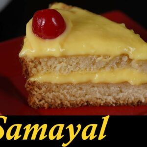 Custard Cake Recipe in Tamil | No Cream Eggless Cake Recipe in Tamil