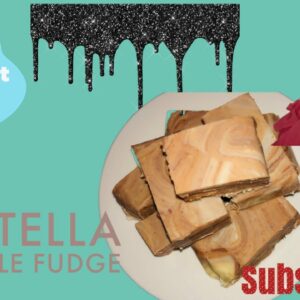 Nutella Marble Fudge / Only Three Ingredients Fudge recipe